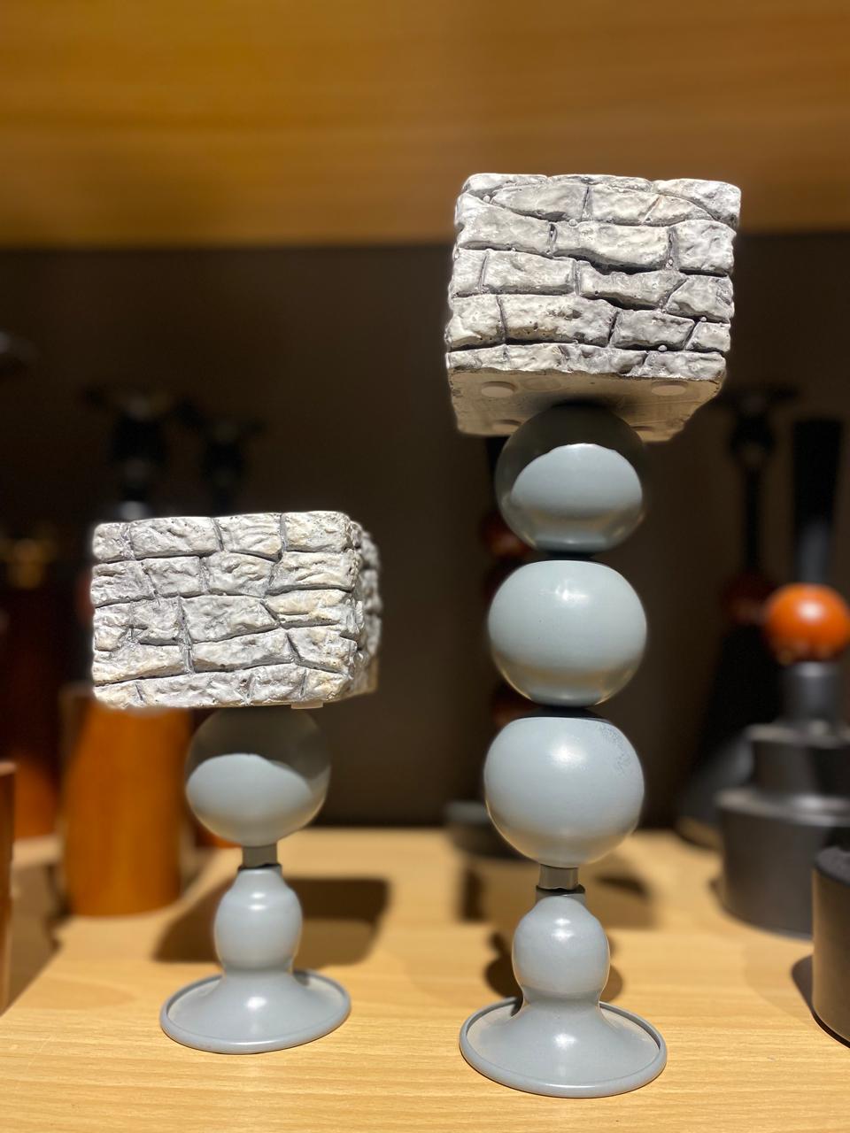 Geometric Candle Stand Set of 2