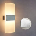 Modern LED Wall Sconce - Brushed Silver - Light