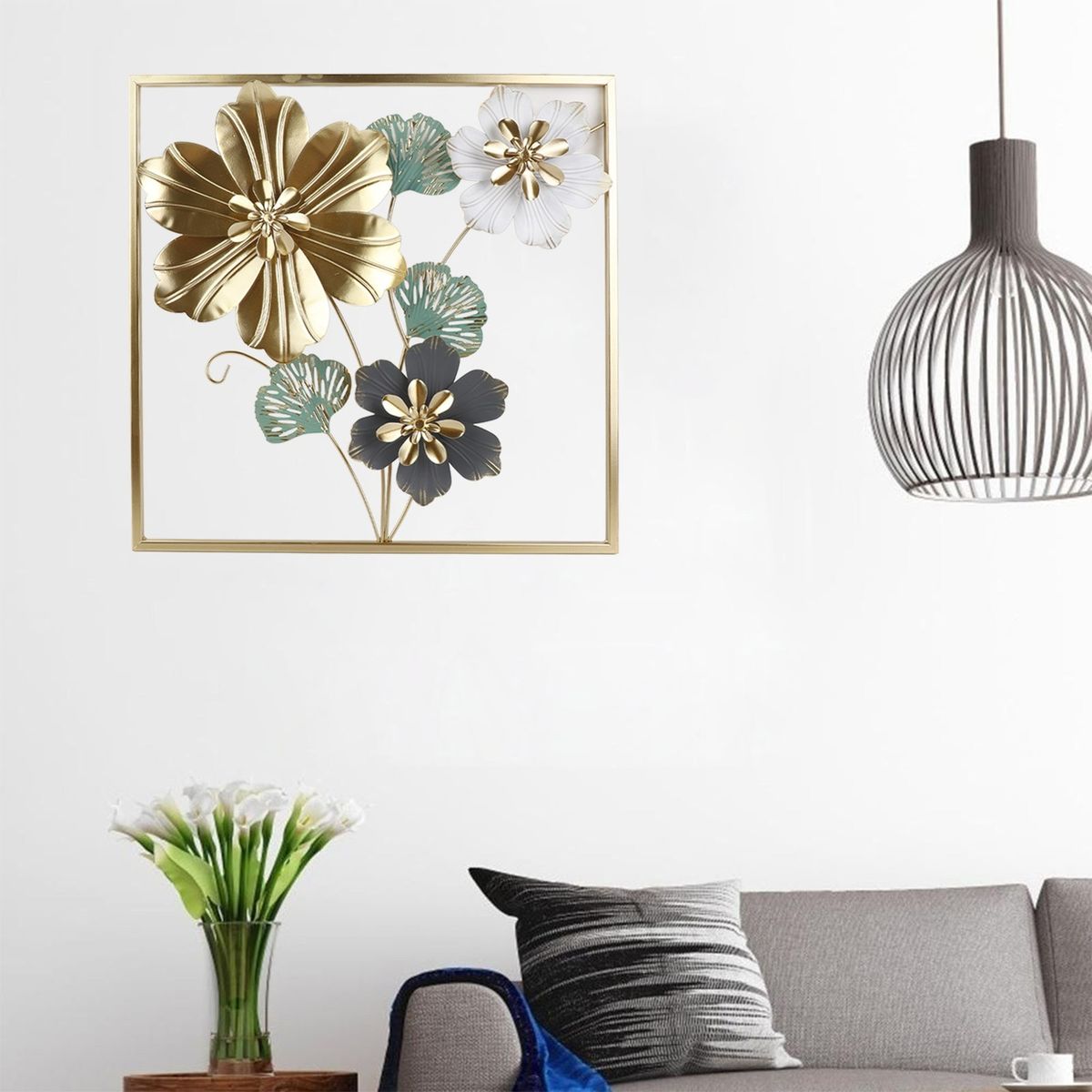 Premium Imported Metal Flower Frame - Wall Decor