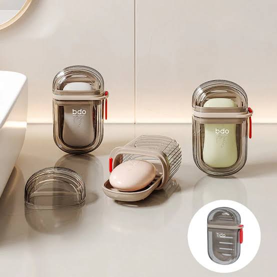 New 2in1 Crystal Pocket Design Soap Tray with Soap Box