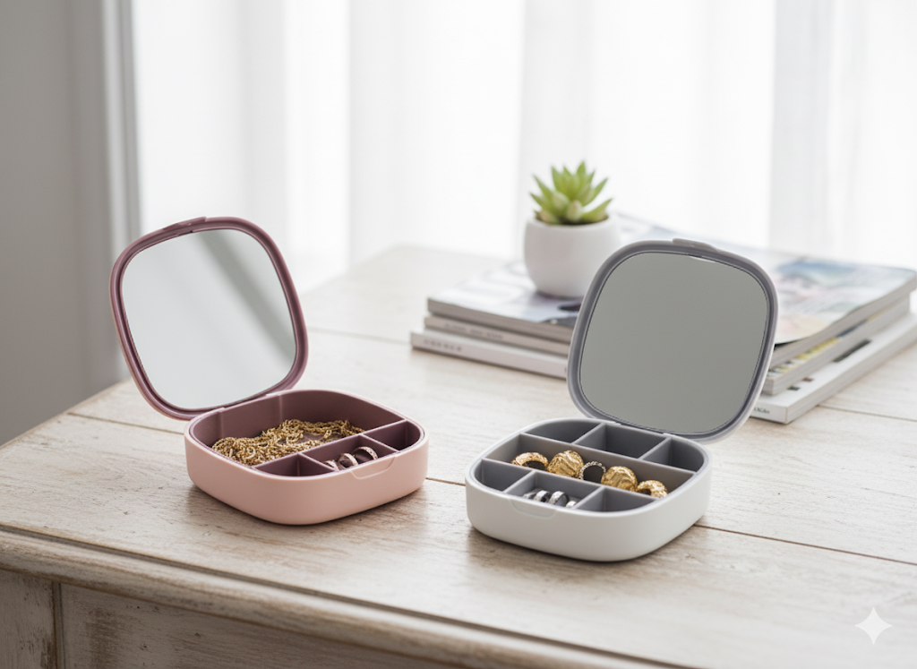 Mirror Jewelry Box Organizer
