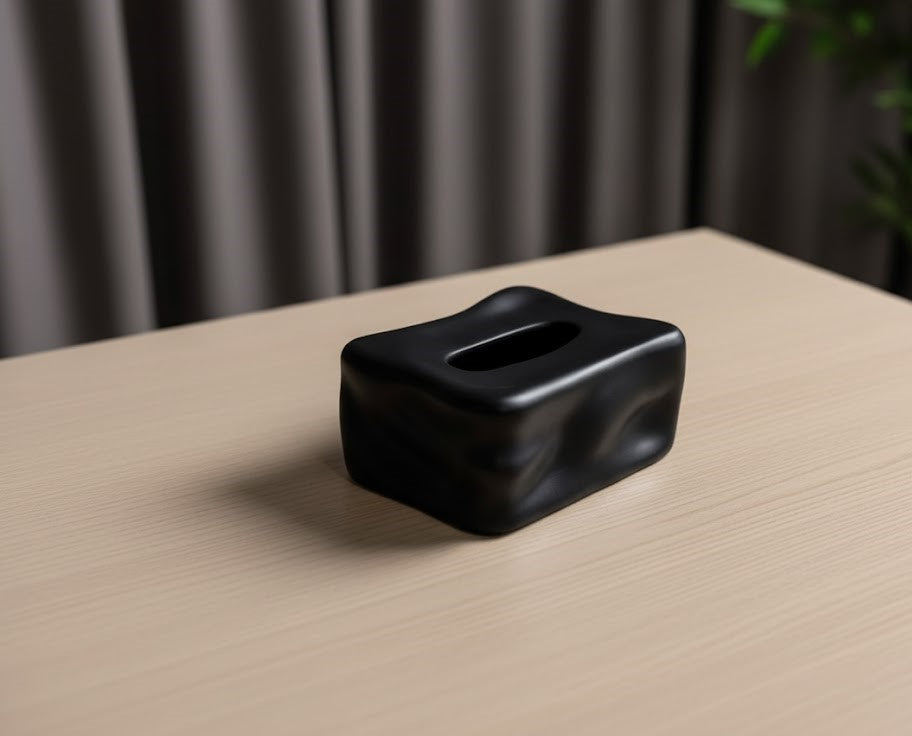 Chrome and Matte Finish Decorative Tissue Box