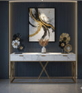Metallic Floral Sculpture Set - Decor