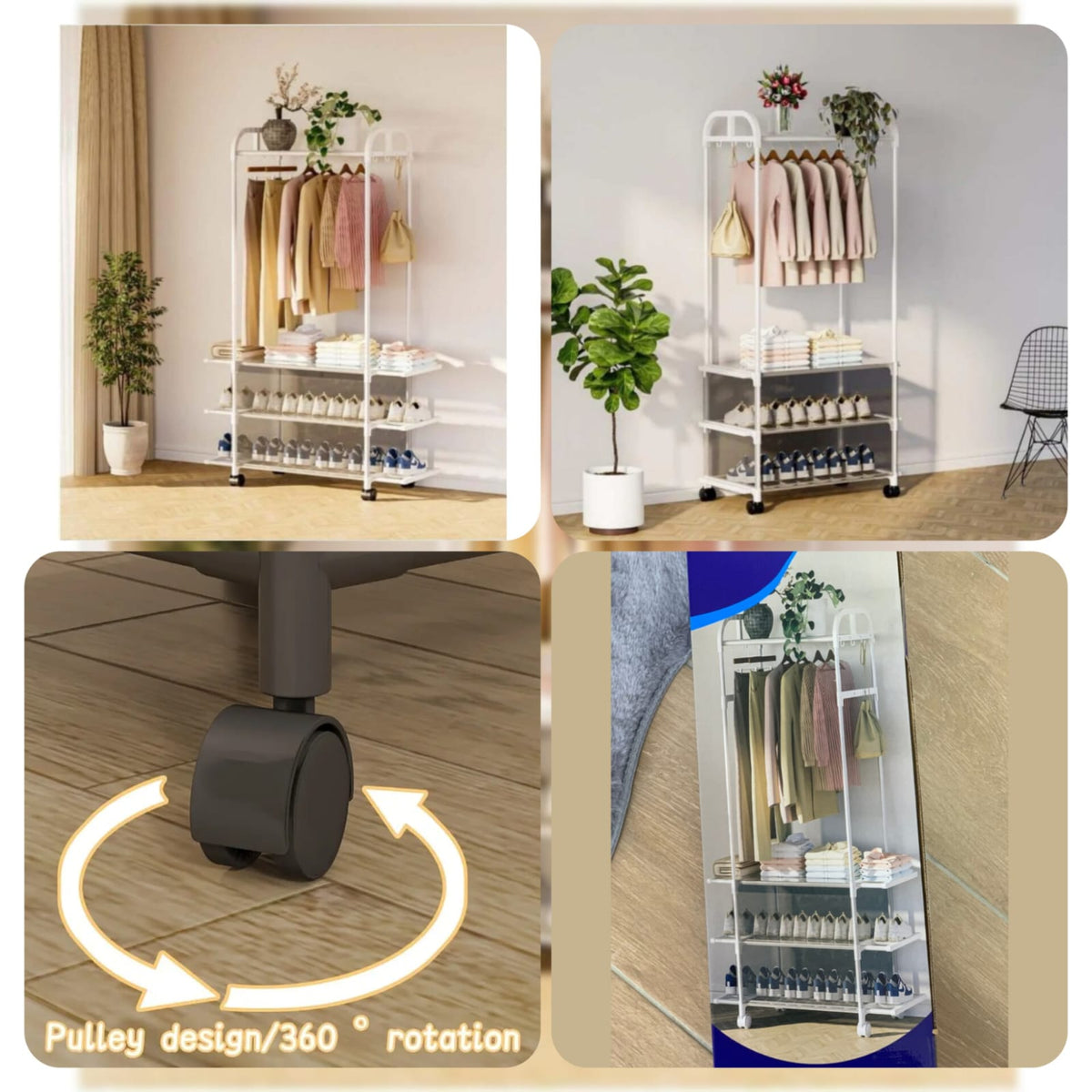 3Layer Multifunctional Cloth with Shoe Rack- Premium Quality - Organizer