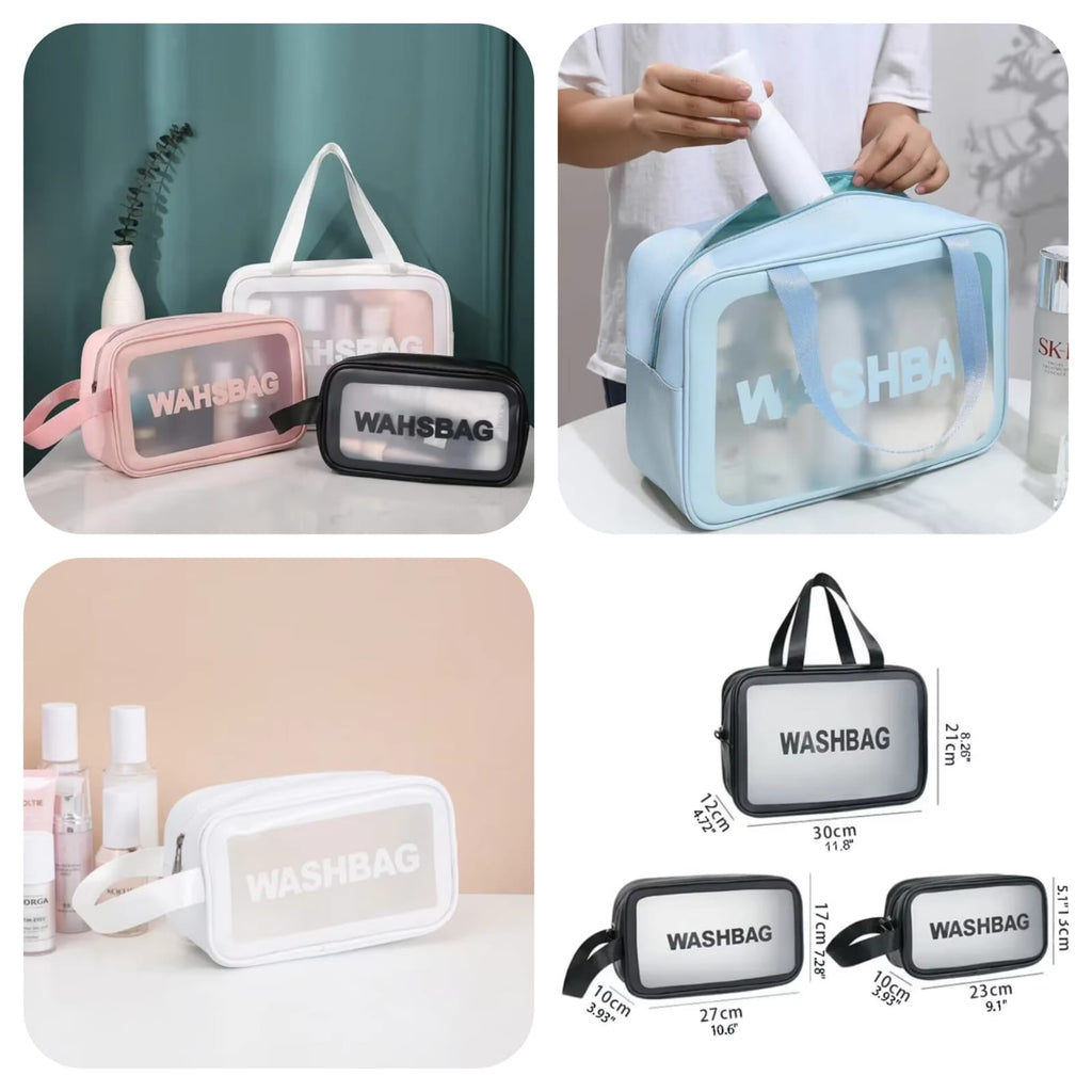 Travel Wash Bag -Pack of 3