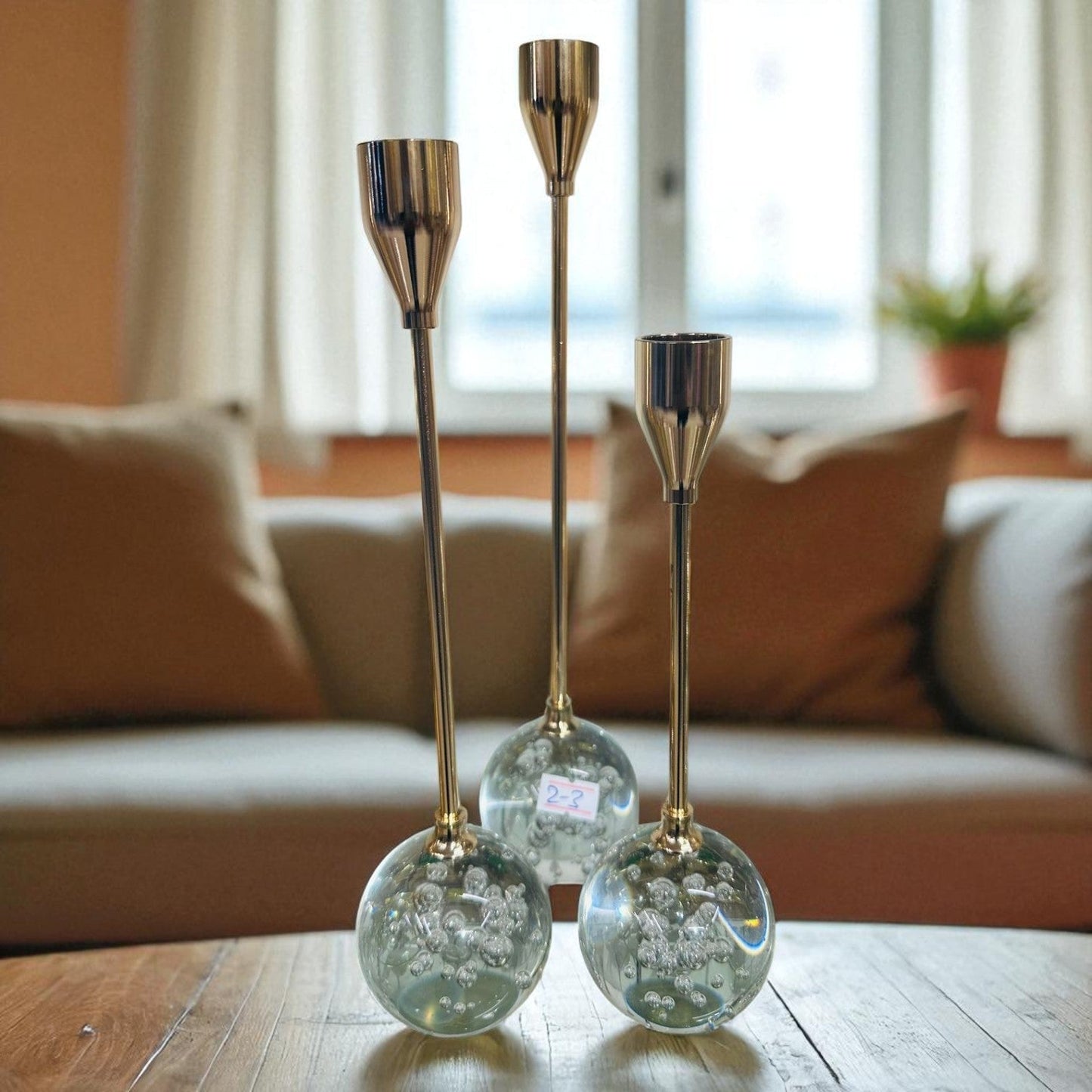 Elegant Gold Tiered Candle Holder Set of 3